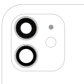 Back Camera Lens With Bracket & Bezel For iPhone 12 / 12 Mini (Real Sapphire) (Premium) (White)