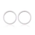 Back Camera Bezel Ring Only For iPhone 11 / 12 / 12 Mini (White) (2 Piece Set) (10 Pack)