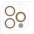 Back Camera Bezel Ring Only For iPhone 12 Pro (Gold) (3 Piece Set) (10 Pack)