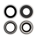 Back Camera Lens With Bracket & Bezel For iPhone 12 / 12 Mini (Aftermarket Plus) (White)
