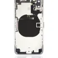 Back Housing With Small Components Pre-Installed For iPhone X (No Logo) (Aftermarket Plus) (Silver)