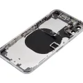 Back Housing With Small Components Pre-Installed For iPhone X (No Logo) (Aftermarket Plus) (Silver)