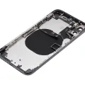 Back Housing With Small Components Pre-Installed For iPhone X (No Logo) (Aftermarket Plus) (Space Gray)
