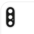 Back Camera Lens (Glass Only) With Adhesive For iPhone X (Real Sapphire) (Premium) (All Colors) (10 Pack)