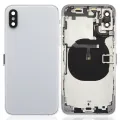 Back Housing With Small Components Pre-Installed For iPhone XS (No Logo) (Aftermarket Plus) (Silver)