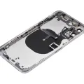 Back Housing With Small Components Pre-Installed For iPhone XS (No Logo) (Aftermarket Plus) (Silver)