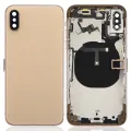 Back Housing With Small Components Pre-Installed For iPhone XS (No Logo) (Aftermarket Plus) (Gold)