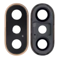 Back Camera Lens With Bracket & Bezel For iPhone XS / XS Max (Real Sapphire) (Premium) (Gold)