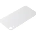 Back Glass With 3M Adhesive For iPhone XR (No Logo / Large Camera Hole) (White)
