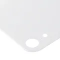 Back Glass With 3M Adhesive For iPhone XR (No Logo / Large Camera Hole) (White)