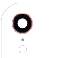 Скло камери з кріпленням і рамкою для iPhone XR (Aftermarket Plus) (коралевий) (10 шт)