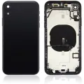 Back Housing W/ Small Components Pre-Installed For iPhone XR (No Logo) (Aftermarket Plus) (Black)