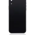 Back Housing W/ Small Components Pre-Installed For iPhone XR (No Logo) (Aftermarket Plus) (Black)
