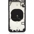Back Housing W/ Small Components Pre-Installed For iPhone XR (No Logo) (Aftermarket Plus) (Black)