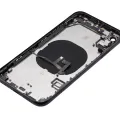 Back Housing W/ Small Components Pre-Installed For iPhone XR (No Logo) (Aftermarket Plus) (Black)