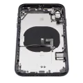 Back Housing W/ Small Components Pre-Installed For iPhone XR (No Logo) (Aftermarket Plus) (Black)