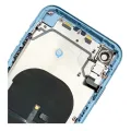 Back Housing With Small Components Pre-Installed For iPhone XR (No Logo) (Aftermarket Plus) (Blue)