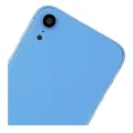 Back Housing With Small Components Pre-Installed For iPhone XR (No Logo) (Aftermarket Plus) (Blue)