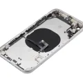 Back Housing W/ Small Components Pre-Installed For iPhone XR (No Logo) (Aftermarket Plus) (White)