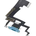 Charging Port Flex Cable For iPhone XR (Aftermarket) (Blue)