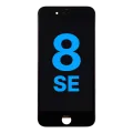 Дисплейний модуль (LCD) зі сталевою пластиною для iPhone 8 / SE (2020 / 2022) (Aftermarket) (чорний)