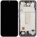 Дисплейний модуль (OLED) з рамкою для Samsung Galaxy A34 5G (A346 / 2023) (Refurbished) (Graphite)