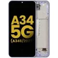 OLED Assembly With Frame For Samsung Galaxy A34 5G (A346 / 2023) (Refurbished) (Violet)