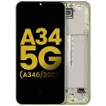 OLED Assembly With Frame For Samsung Galaxy A34 5G (A346 / 2023) (Refurbished) (Lime)