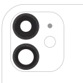 Back Camera Lens With Bracket & Bezel For iPhone 11 (2 Piece Set) (Aftermarket Plus) (Black)