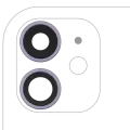 Back Camera Lens With Bracket & Bezel For iPhone 11 (2 Piece Set) (Aftermarket Plus) (Purple)