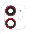 Back Camera Lens With Bracket & Bezel For iPhone 11 (2 Piece Set) (Aftermarket Plus) (Red)