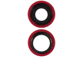 Back Camera Lens With Bracket & Bezel For iPhone 11 (2 Piece Set) (Aftermarket Plus) (Red)