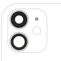 Back Camera Lens With Bracket & Bezel For iPhone 11 (2 Piece Set) (Aftermarket Plus) (White)