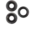 Back Camera Lens With Bracket & Bezel For iPhone 11 Pro / Pro Max (3 Piece Set) (Aftermarket Plus) (Black)