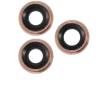 Back Camera Lens With Bracket & Bezel For iPhone 11 Pro / Pro Max (3 Piece Set) (Aftermarket Plus) (Gold)