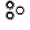 Back Camera Lens With Bracket & Bezel For iPhone 11 Pro / Pro Max (3 Piece Set) (Aftermarket Plus) (White)