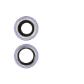 Back Camera Lens With Bracket & Bezel For iPhone 12 / 12 Mini (Real Sapphire) (Premium) (Purple)
