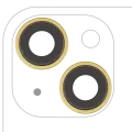Back Camera Lens With Bracket & Bezel For iPhone 14 / 14 Plus (2 Piece Set) (Premium) (Yellow)