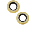 Back Camera Lens With Bracket & Bezel For iPhone 14 / 14 Plus (2 Piece Set) (Premium) (Yellow)