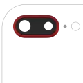 Back Camera Lens With Bracket & Bezel For iPhone 8 Plus (Aftermarket Plus) (Red) (10 Pack)