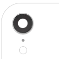 Back Camera Lens With Bracket & Bezel For iPhone XR (Real Sapphire) (Premium) (White) (10 Pack)