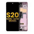 OLED Assembly With Frame For Samsung Galaxy S20 5G (Non-Verizon 5G UW Frame) (Refurbished) (Cloud Pink)