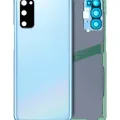 Back Cover Glass With Camera Lens For Samsung Galaxy S20 5G (No Logo) (Aftermarket Plus) (Cloud Blue)