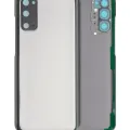 Back Cover Glass With Camera Lens For Samsung Galaxy S20 5G (No Logo) (Aftermarket Plus) (Cosmic Gray)
