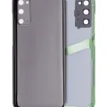 Back Cover Glass With Camera Lens For Samsung Galaxy S20 5G (No Logo) (Aftermarket Plus) (Cosmic Black)