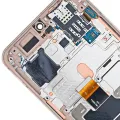 OLED Assembly With Frame For LG V60 ThinQ 5G UW (Verizon Model) (Refurbished) (Classy Blue / Gold Frame)