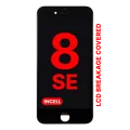 Дисплейний модуль (LCD) зі сталевою пластиною для iPhone 8 / SE (2020 / 2022) (Aftermarket Pro: XO7 Incell) (чорний)