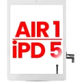 Digitizer For iPad Air 1 / iPad 5 (2017) (Home Button Pre-Installed For iPad Air 1) (Aftermarket Plus) (White)