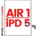 Тачскрін для iPad Air 1 / iPad 5 (2017) (без встановленої кнопки Home) (Aftermarket Pro: XO7) (білий)