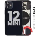 Back Housing W/ Small Parts For iPhone 12 Mini (EU / Global Version) (Used OEM Pull: Grade A) (Black)